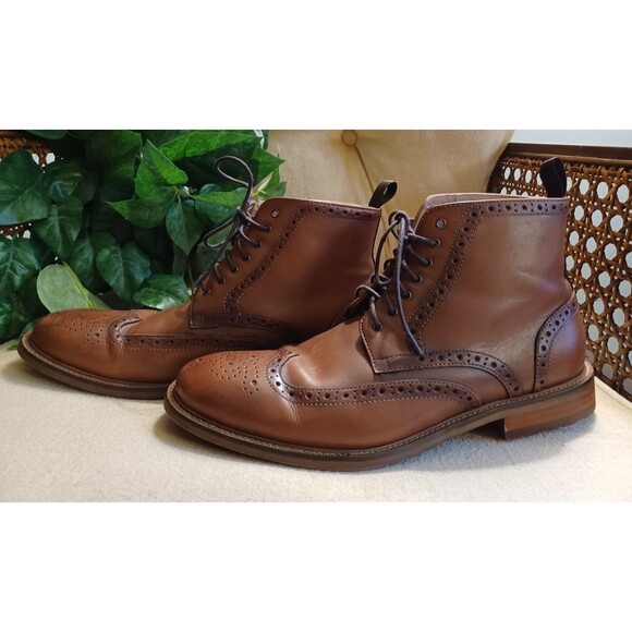 Aston Grey Erane Wingtip Mens Boots Sz 9.5 Hand Crafted main image 4